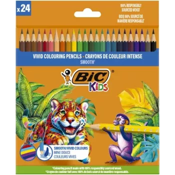BIC pastelky Kids Smooth 24 farieb sada