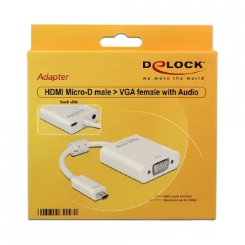 USB grafický adaptér DeLOCK 65557 1920 x 1080 pixelov biely