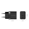 Crong nástenná nabíjačka Ultra Compact GaN 35W PD 3.0 2x USB-C (čierna)
