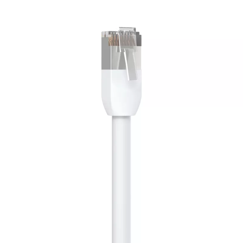 Ethernet patch kábel UBIQUITI UACC-CABLE-PATCH-OUTDOOR-1M-W Cat5e RJ-45 na RJ-45, 1 m, biely, S/UTP, TPE plášť