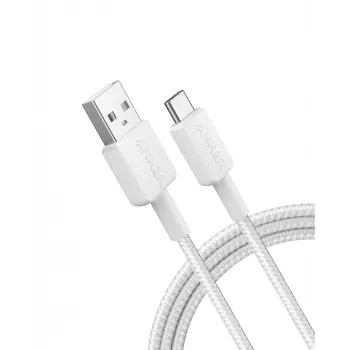 USB kábel Anker 322 1,8 m USB A USB C biely