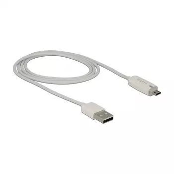 USB kábel DeLOCK 1 m USB 2.0 USB A Micro-USB B biely