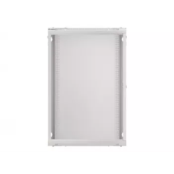 Lanberg nástenný inštalačný rozvádzač 19'' 18U 600x450mm sivý (sklenené dvere)