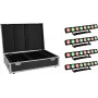 LED panelový reflektor EUROLITE PMB-8 COB QCL 30W — sada 4 ks