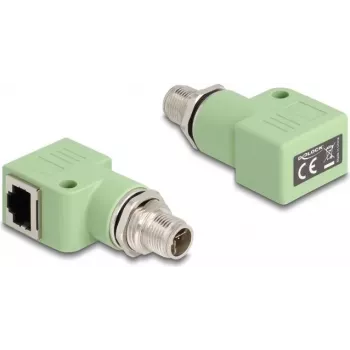 DeLOCK 60681 M12 RJ45 zelený konektor M12 RJ45 pozlátenie