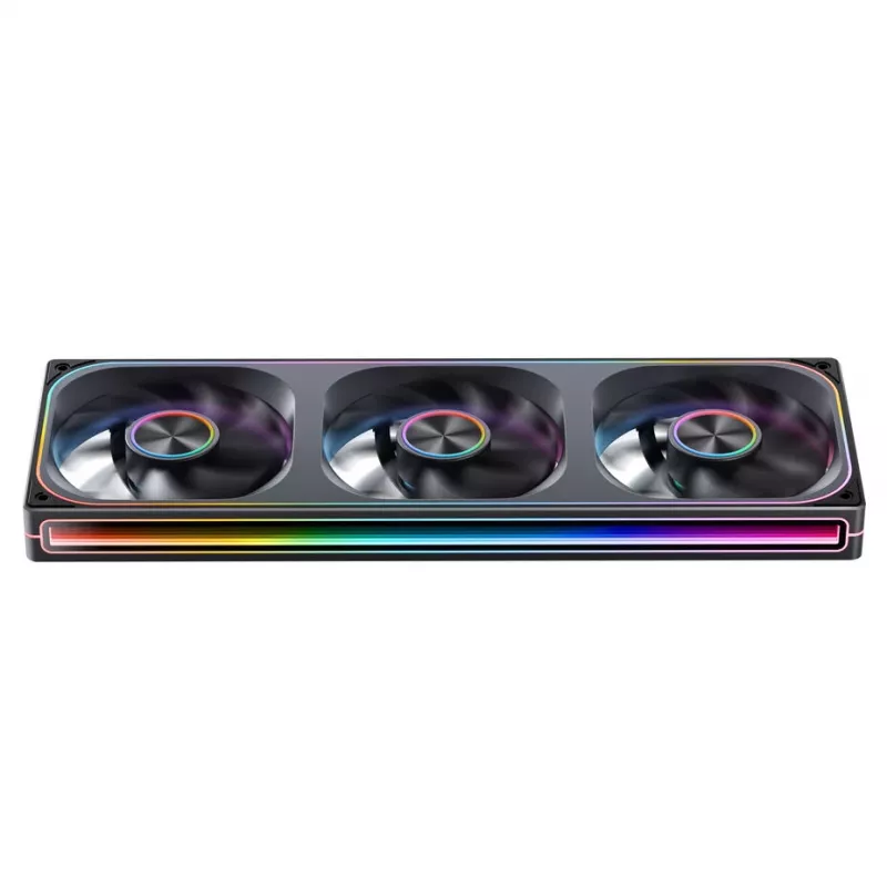 360mm ARGB PWM sada radiátorových ventilátorov Jonsbo ZA-360 (čierna)