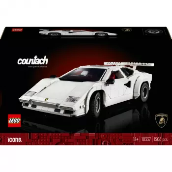 LEGO Icons stavebnica Lamborghini Countach 5000 Quattrovalvole 10337 — výstavný model, 1 506 dielov, 340×90×160 mm
