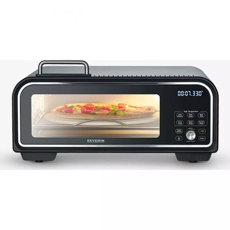 Automat na pečenie pizze Severin PG 8575 2000 W čierny 1 pizza digitálny časovač