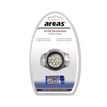 Arcas Čelová lampa 19 LED 4 svetelné funkcie