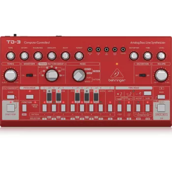 Analógový syntetizátor Behringer TD-3-RD červený 9V DC
