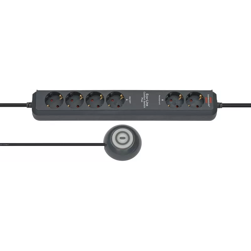 Predlžovací kábel Brennenstuhl Eco-Line Comfort Switch 2m 6 AC Outlets