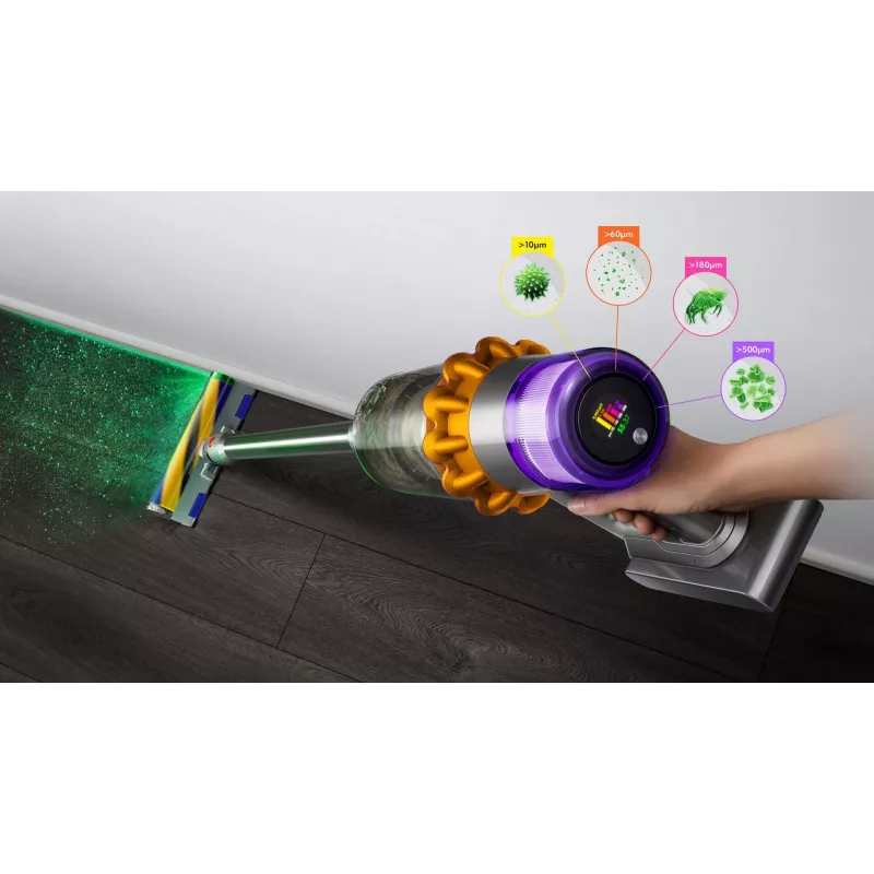 Dyson V15 Detect Absolute ručný vysávač nikel, žltý 446986-01