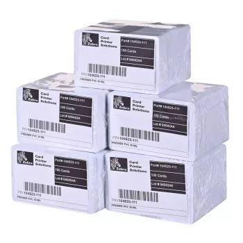 Zebra Premier PVC karty, 30 mil (5 balení x 100)