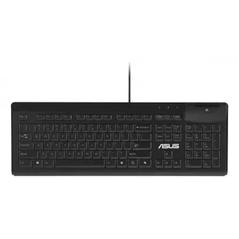 Káblová klávesnica Full-Size ASUS KU100 čierna, estónske rozloženie, USB Type-A, 2 m kábel