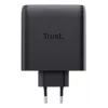 TRUST Maxo 100W 2-portová USB-C GaN nabíjačka — 100 W, 2× USB-C, max. 20 V, 2 m kábel, čierna