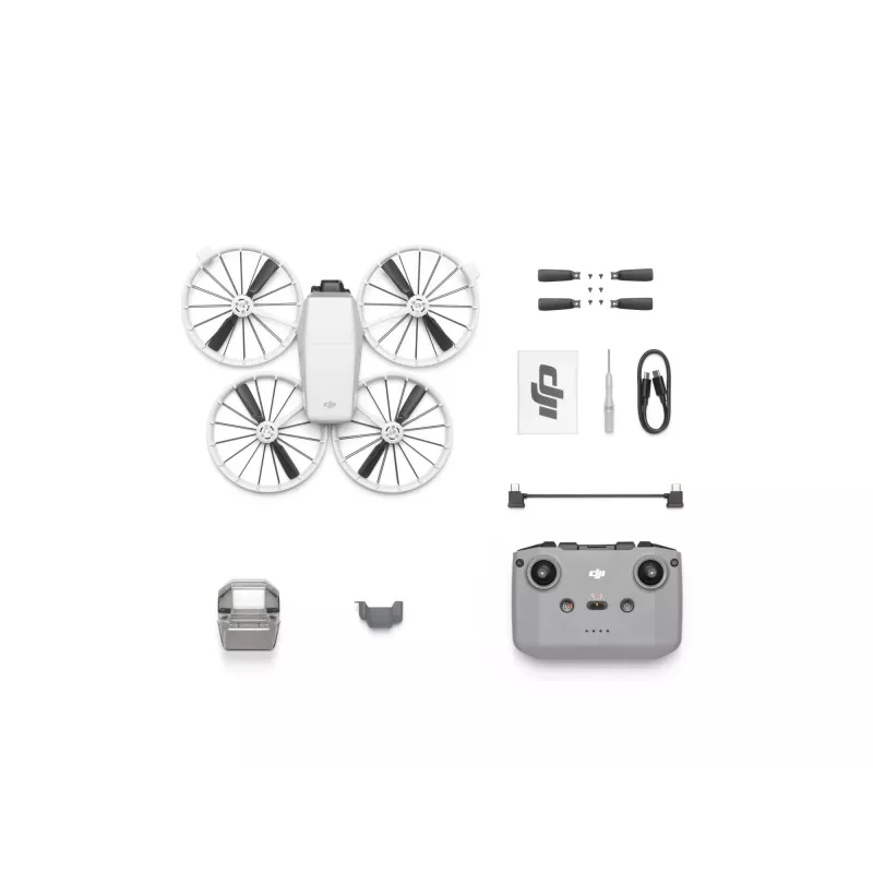 Dron DJI Flip so 4 rotormi, 48 MP kamerou, videom 3840×2160, 3110 mAh batériou, čierna/biela