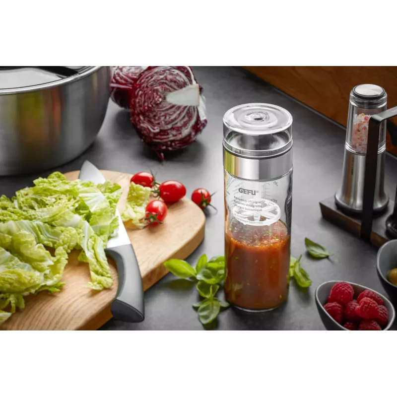 GEFU MIX G-14491 sklenený shaker na dresing, 500 ml
