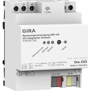 Gira KNX napájací zdroj 640 mA Tlmivkový modul Model 213000
