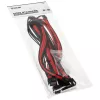 Kolink Core Standard Braided sada predlžovacích káblov – hlbokočierna / racing-červená, 24-pin + 8-pin + 6+2-pin + SATA