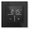 Sklenený nástenný termostat Homematic IP 161570A0 — digitálny, čierny, 230 V, IP20