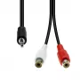Audio kábel ProXtend 3-pin XLR (samec) na 2× Cinch (samica) M32XRCAF-002, nesymetrický stereo, 0,2 m