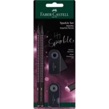 Grafitová ceruzka Faber-Castell 118296 B čierna ružová 2 kusy