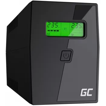 Green Cell UPS01LCD záložný zdroj Line-Interactive 0,6 kVA 360 W 2 zásuvky