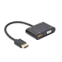 Gembird A-HDMIM-HDMIFVGAF-01 adaptér HDMI samec na HDMI samica + VGA samica s audio a napájacím portom