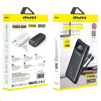 Powerbank 20000mAh P169 K 22.5W USB-C + Apple kábel