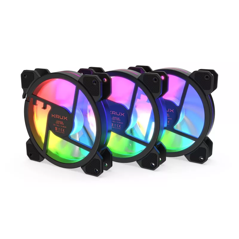 KRUX Lunar 120 ARGB 3-kusové balenie skriňových ventilátorov