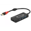 USB hub DeLOCK 3.0 3 porty externý + 2 x SD slot