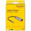 DeLOCK 81570 káblový adaptér USB Type-C RJ-45 0,15 m antracitový