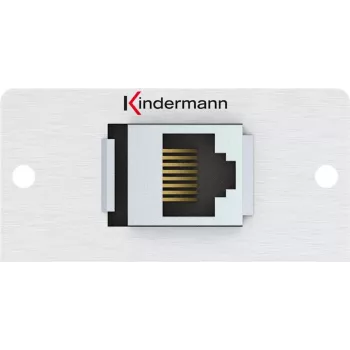 Kindermann Konnect 50 alu - modulárny faceplate snap-in - RJ-45 (7444000827)