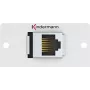 Kindermann Konnect 50 alu - modulárny faceplate snap-in - RJ-45 (7444000827)