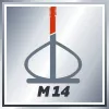 Einhell TE-MX 1600-2 CE - malta - farba - prášok - čierna - červená - M14 - ergonomický - 750 RPM - 1600 W