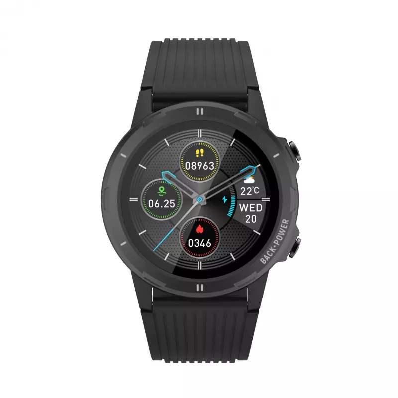 Denver SW-351 inteligentné hodinky, 1,3″ IPS dotykový displej, snímač srdcovej frekvencie, IP68, Bluetooth, čierne