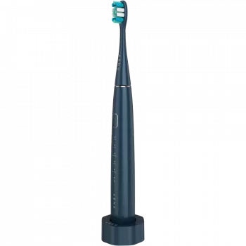 Bezdrôtová zubná kefka, tmavomodrá, 3 hlavice kefiek, 1400mAh, funkcia: jemná, čistenie, masáž, biela, škrabka