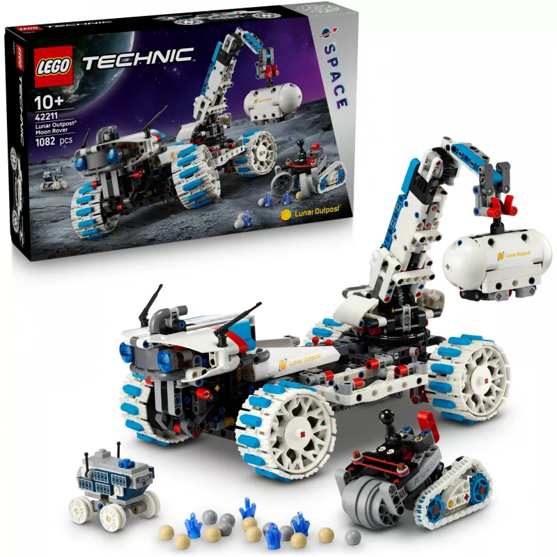 LEGO Technic 42211 Lunar Outpost mesačný rover, stavebnica, 1082 dielikov, 10+