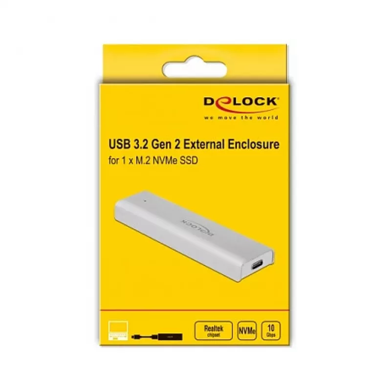 SSD puzdro DeLOCK 42634 strieborné M.2