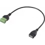 Renkforce USB 2.0 adaptérový kábel [1x 2.0 konektor samica A - 1x svorkový konektor] RF-6443968 30 cm (RF-6443968)