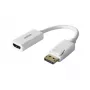 UNITEK Y-6332 adaptér DisplayPort na HDMI 4K, M/F, 0,2 m, biely