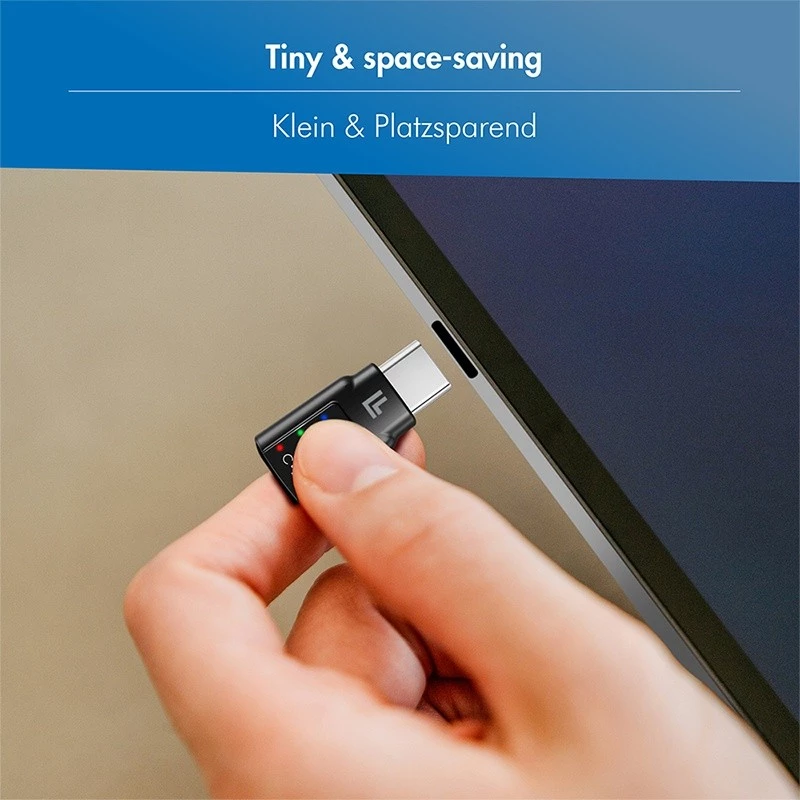 LogiLink USB-C DAC audio adaptér. USB-C/M na 3.5 Mm/F. čierny