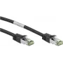 Goobay CAT 8.1 patch kábel, S/FTP (PiMF), čierny, 25 m - LSZH bez halogénov, meď AWG 24 (66729)