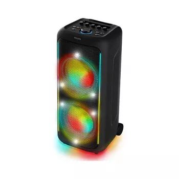 Prenosný párty reproduktor Philips TAX5000E/10 2-pásmový, 100 W RMS, Bluetooth, 20–20000 Hz, 4 Ω, čierny