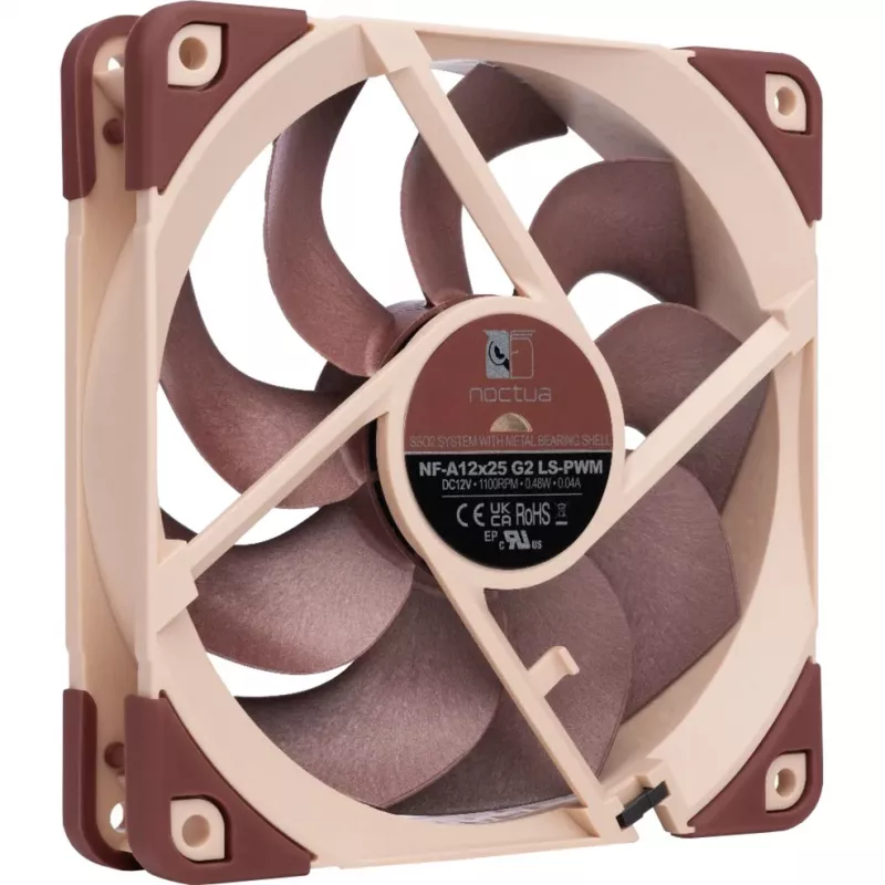 120 mm Noctua NF-A12x25 G2 LS-PWM skriňový ventilátor s PWM konektorom, kompatibilný s Low-Noise adaptérom