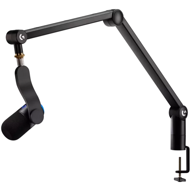 LOGITECH Yeticaster GX dynamický RGB herný mikrofón s LIGHTSYNC a prémiovým stolovým mikrofónovým ramenom – ČIERNA