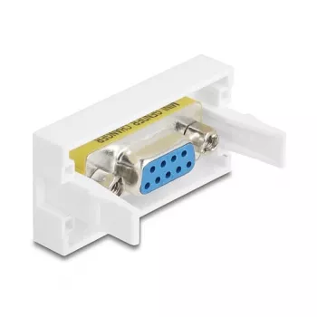 Nástenná VGA zásuvka DELOCK 81556, konektor samica na konektor samica, biela, ABS, 45×22,5×17,4 mm