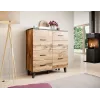 Cama komoda LOTTA 110 2D4S wotan dub/matná čierna
