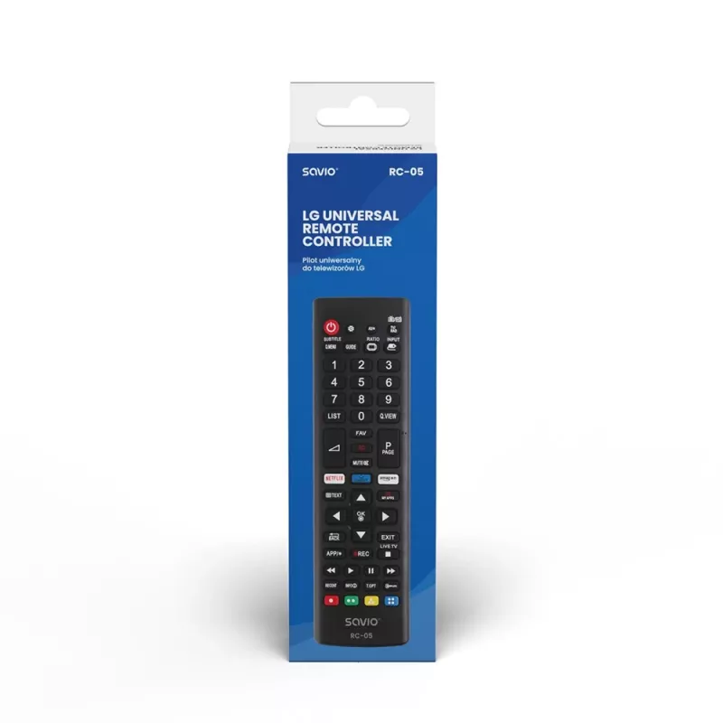 Savio RC-05 čierny IR rádiový diaľkový ovládač