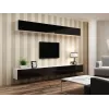 Cama obývacia zostava VIGO 13 biela/čierna lesk